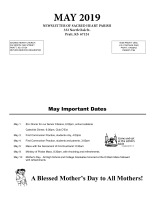 May 2019 Newsletter
