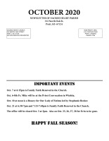 October 2020 Newsletter