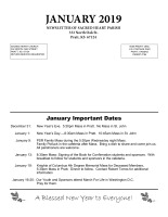 January 2019 Newsletter