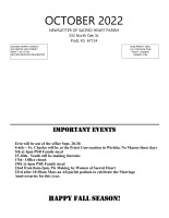 October 2022 Newsletter