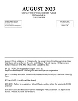August 2023 Newsletter