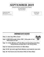 September 2019 Newsletter